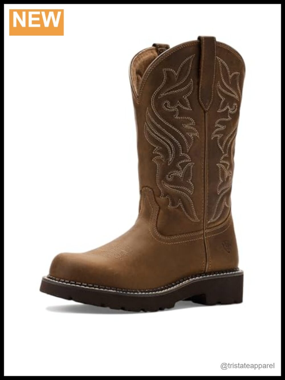 Ariat Fatbaby Dawn Western Boots 11" Shaft Pull-On Leather Equestrian Style